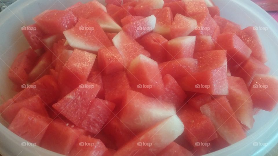 delicious cut up watermelon