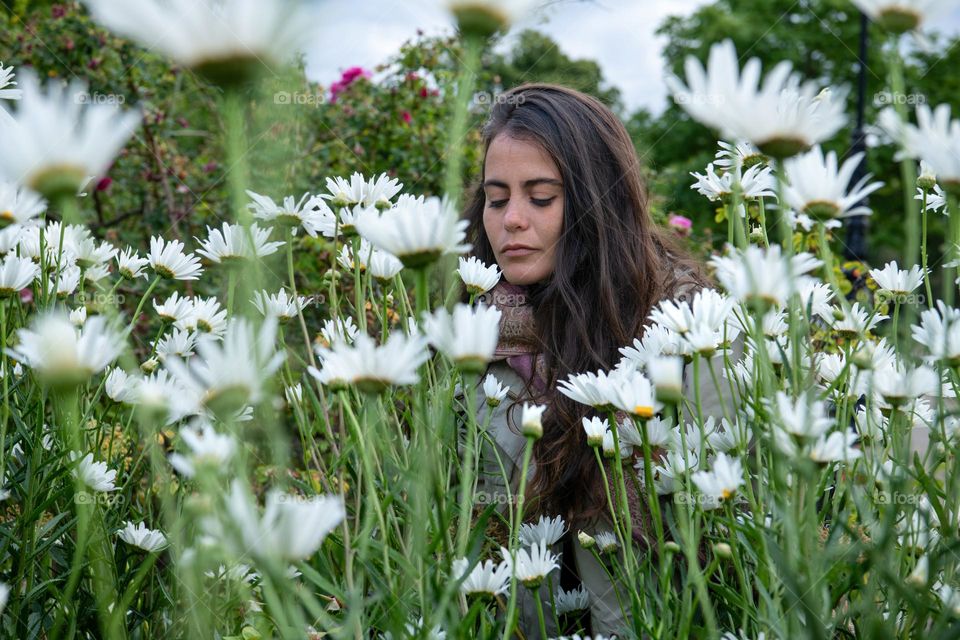 Beauty among Flowers