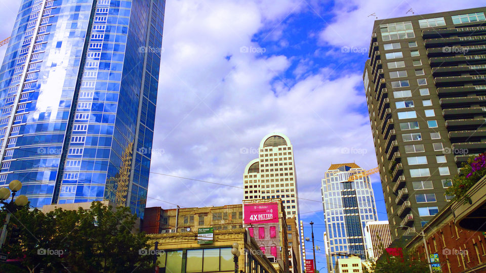 Seattle Buildings on a Beautiful Summer Day