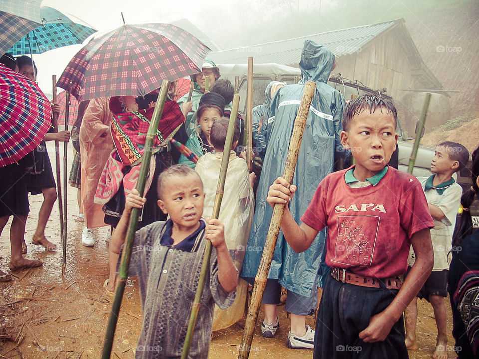 Walking sticks because it's raining