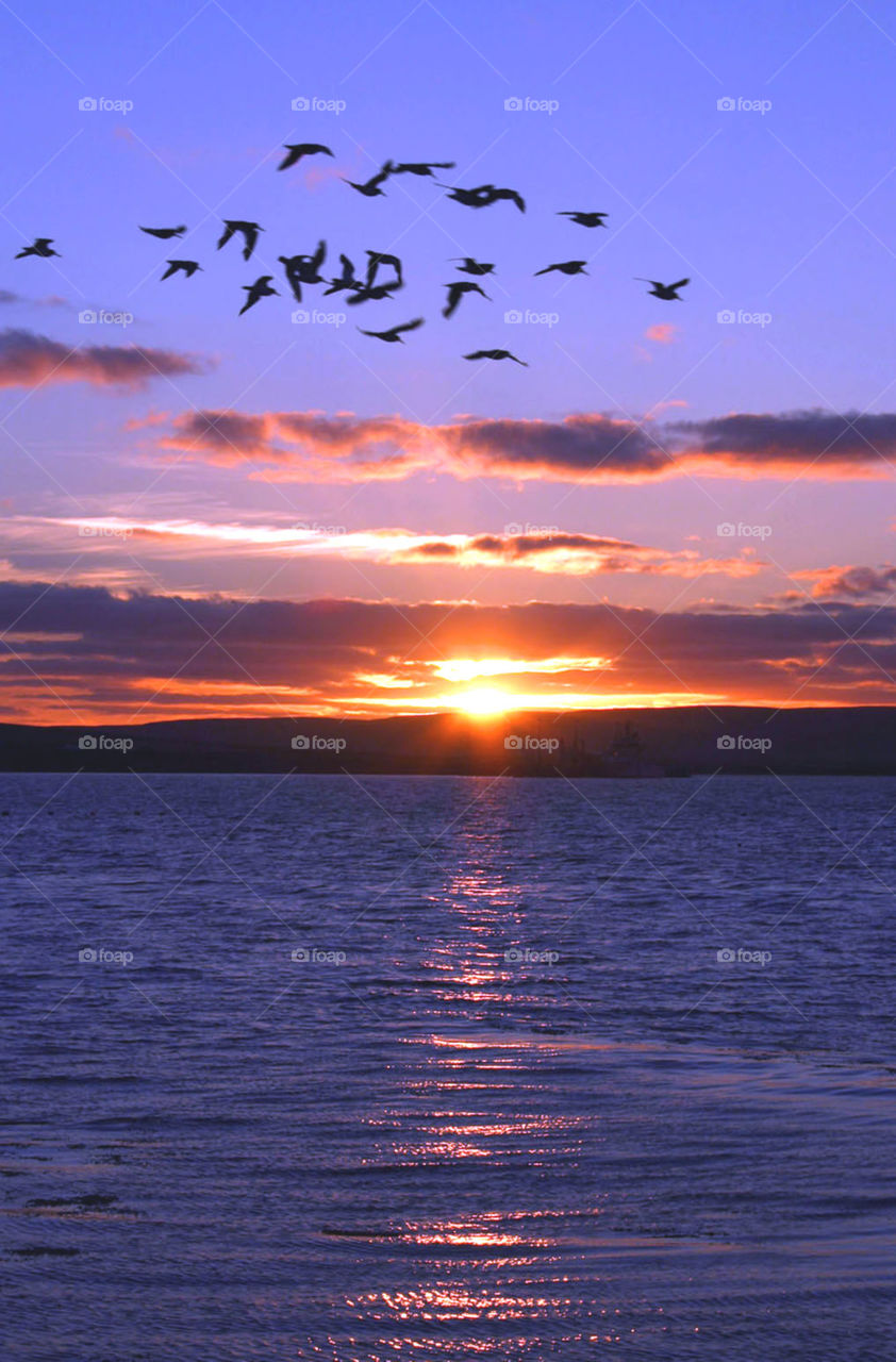 Sunset at Orkney Islands