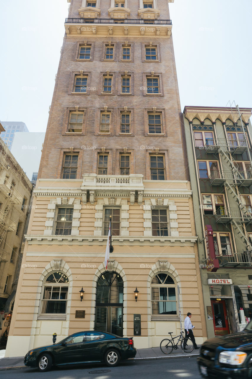 San Francisco streets vertical building facade 