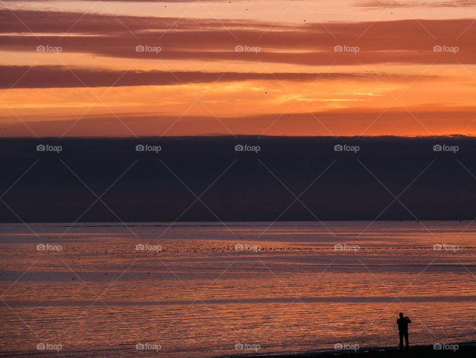 Sunset on the beach