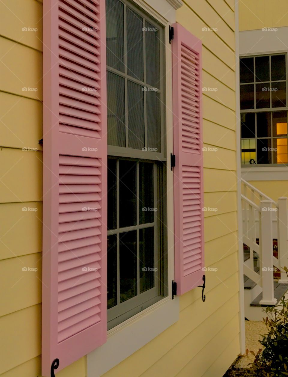 Side View Pink Shutters