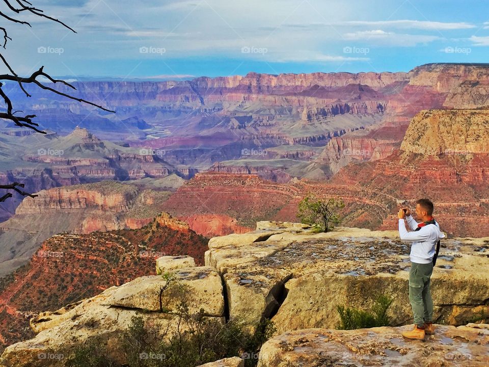 Taking a Photo at Gran canyon. Taking a Photo at Gran canyon