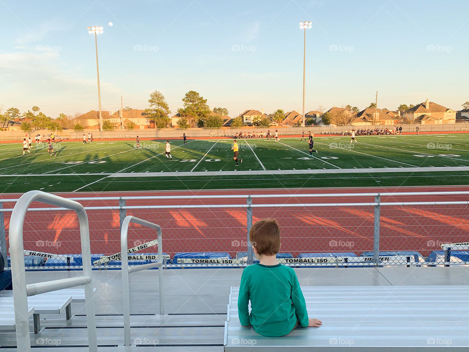 Watching soccer 