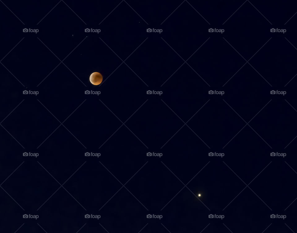 Mars and blood moon