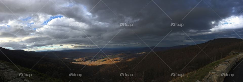 Dark clouds over Shenandoah National Park