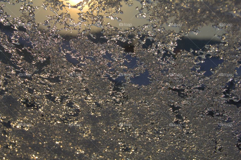 Ice crystal on dormer window