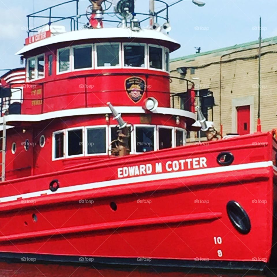 Edward Cotter oldest active fireboat in the country.