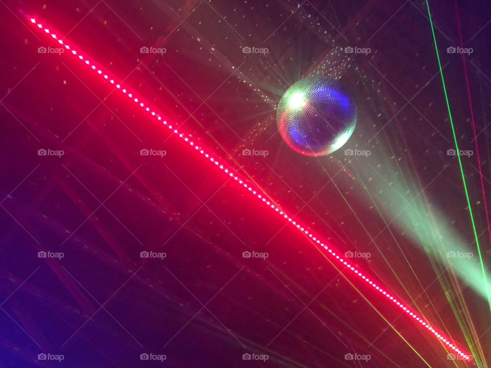 Led laser disco ball