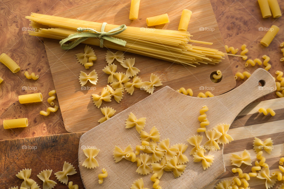 Different types of pasta
