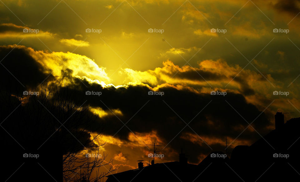summer hot sunset clouds by alphaman