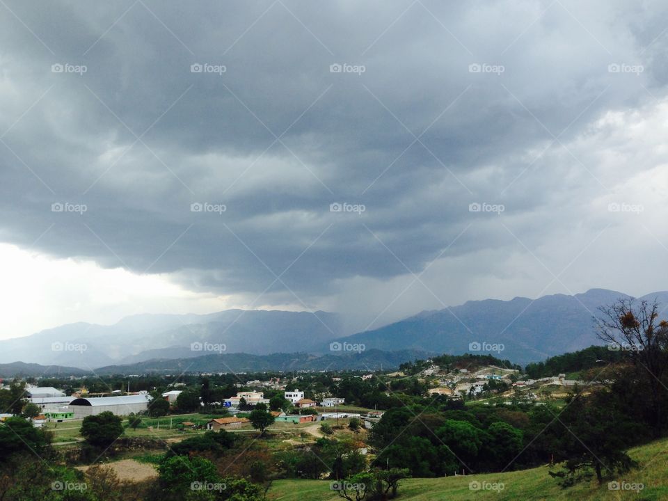 Guatemala Storm. Storm clouds form over Huehuetenango, Guatemala