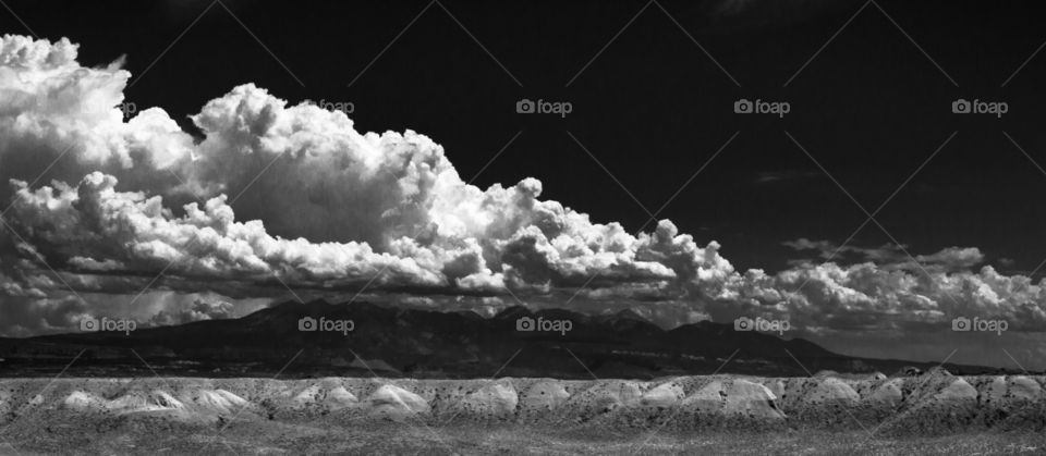 Utah landscape. B&W landscape from a scenic overlook