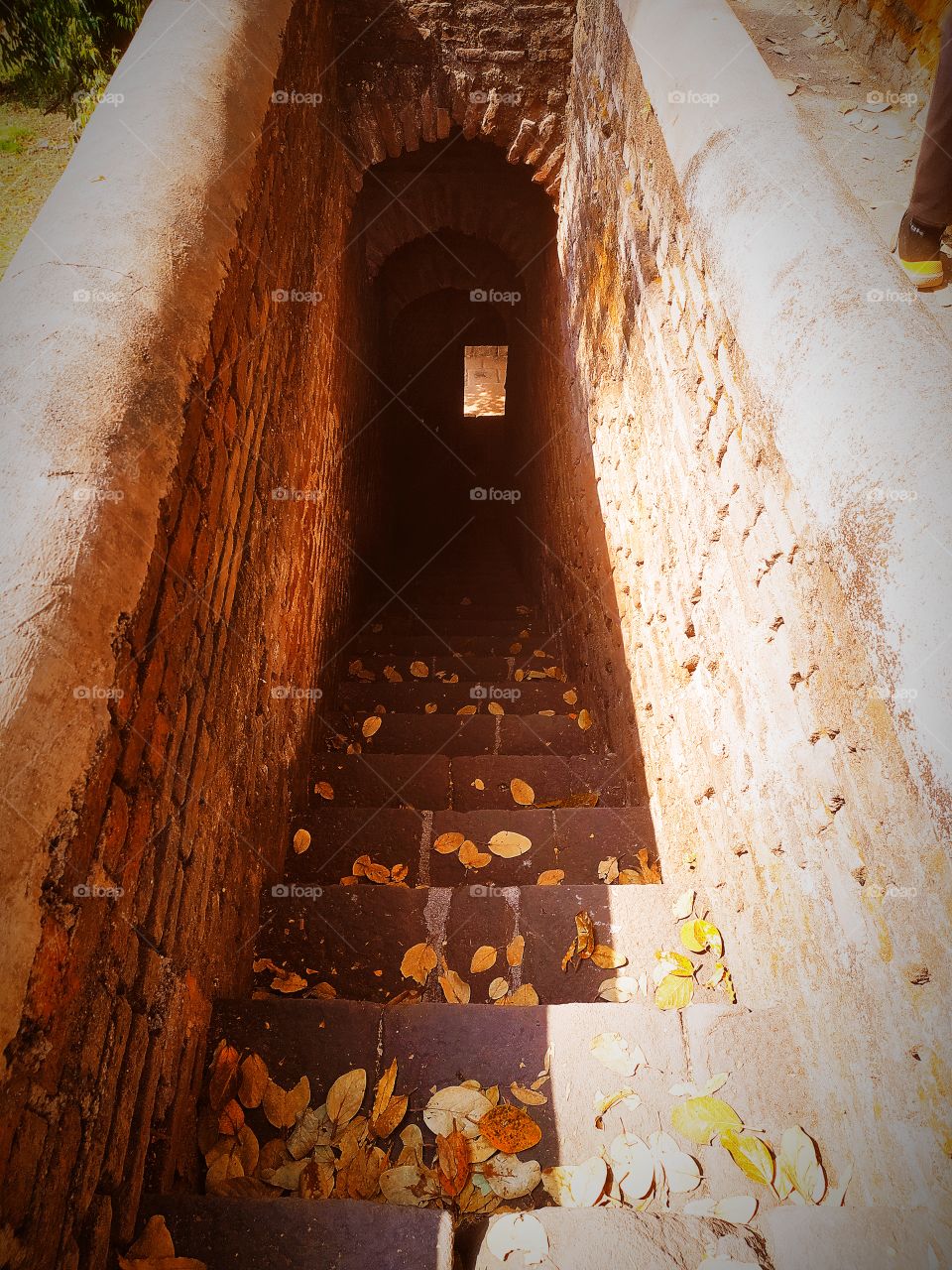 Staircase of Shaniwar wada Palace gives historical feels