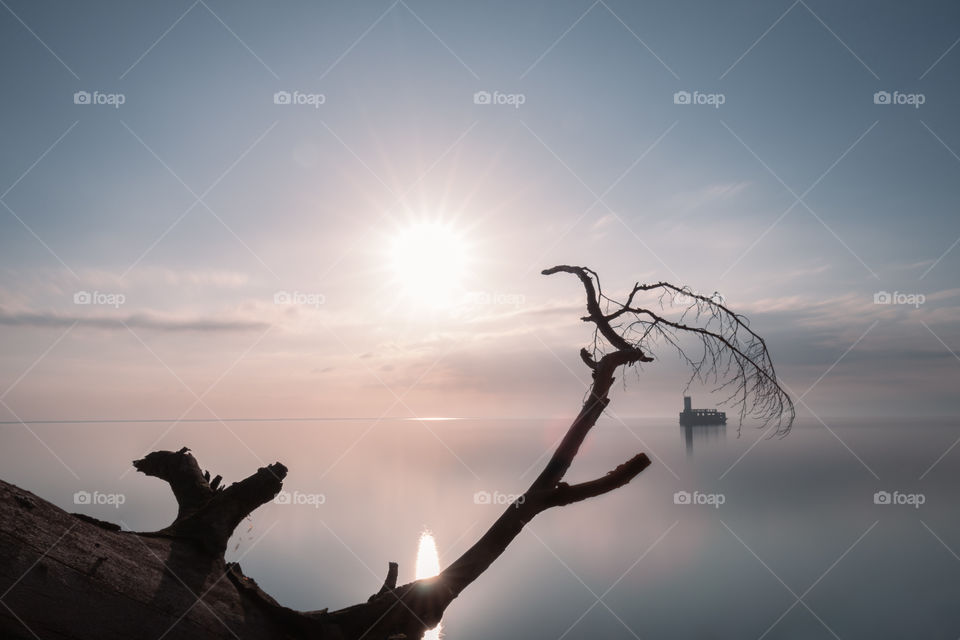 Sunrise at the coast of Baltic Sea 