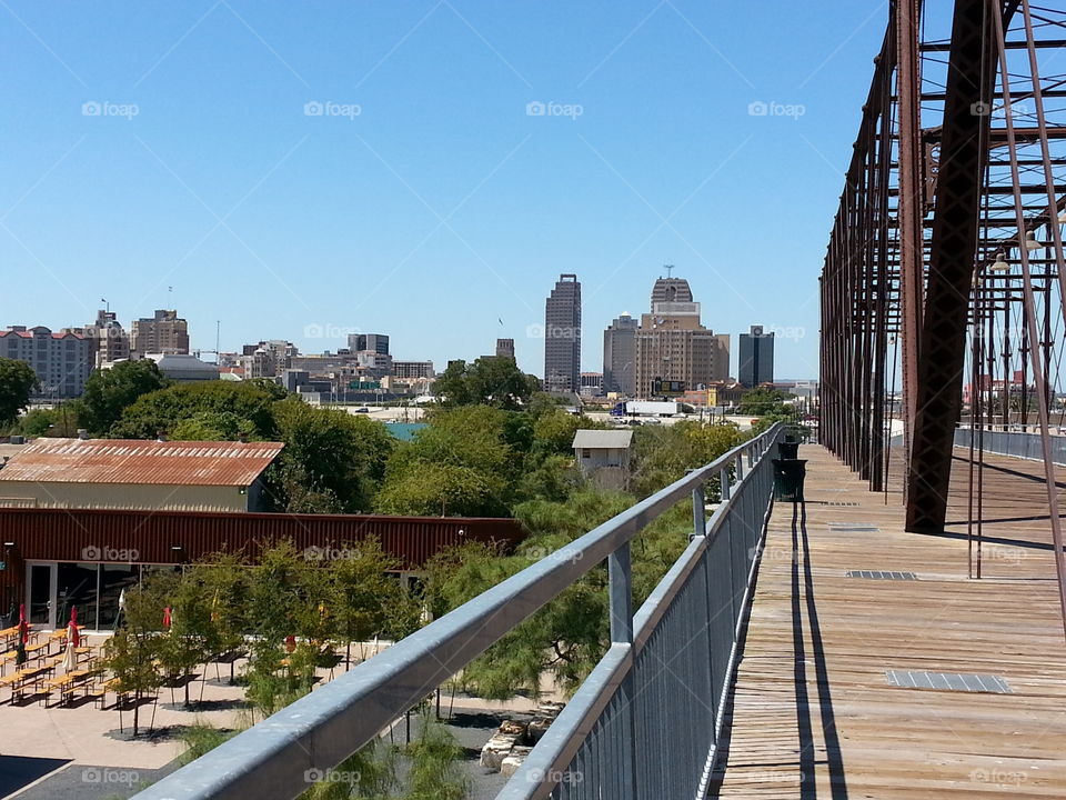 Downtown from the bridge