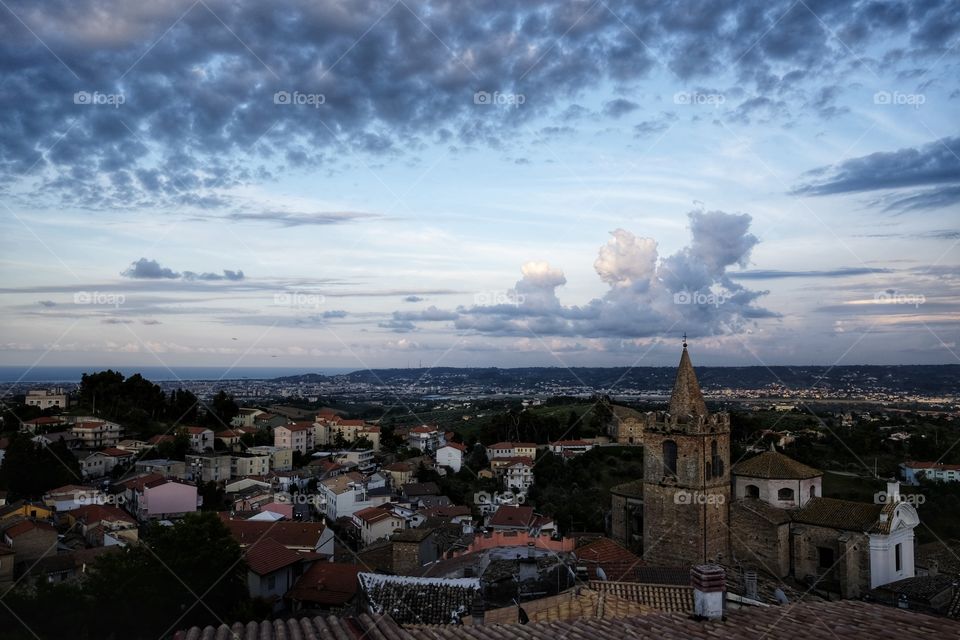 high angle view of a Spoltore ( italy)