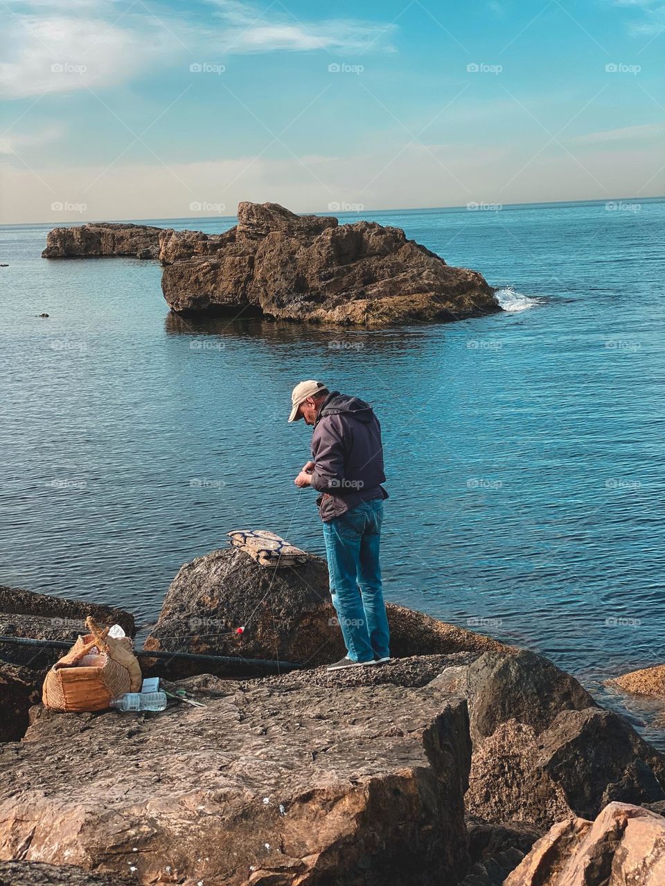 Father in sea 