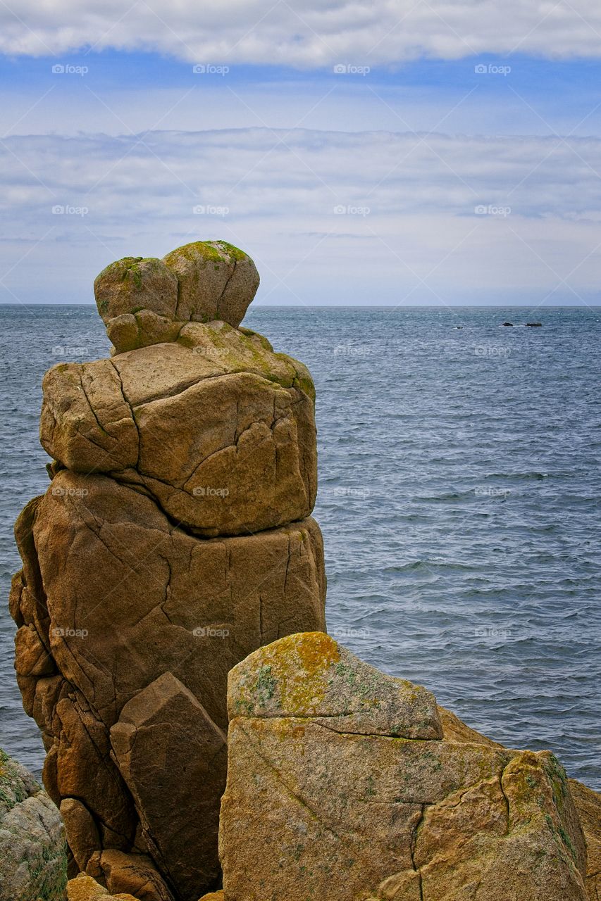 the coast of the island