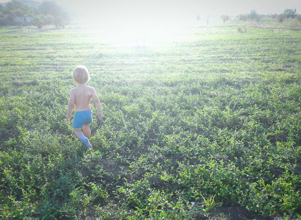 boy on a field