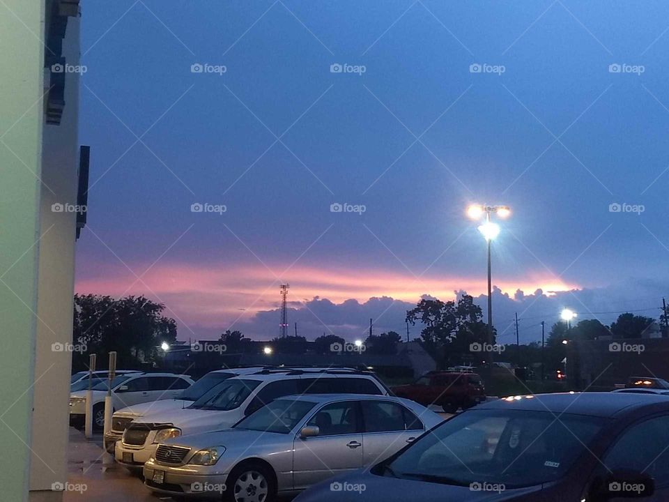 Pink in a blue skyline