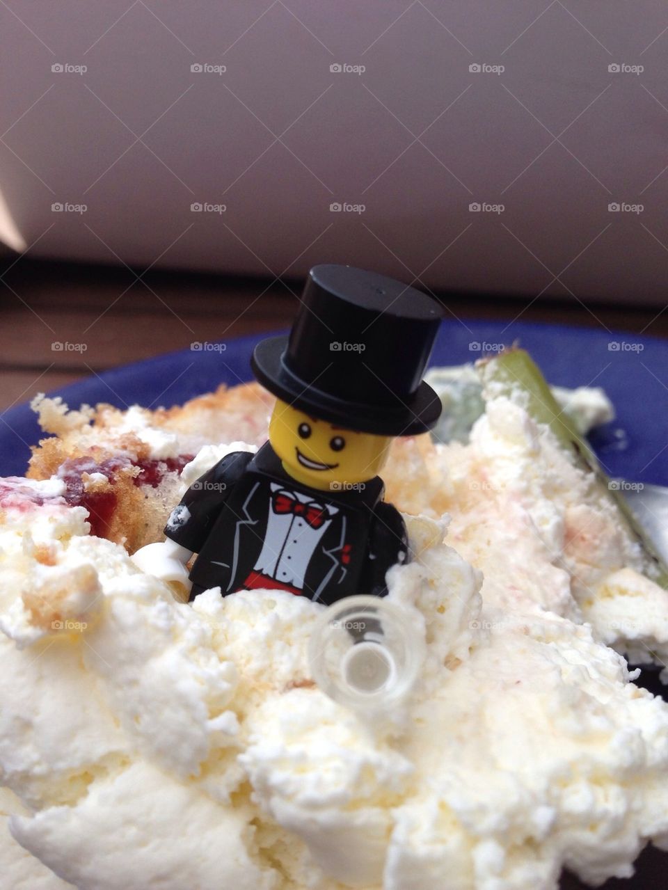 Lego groom on cake