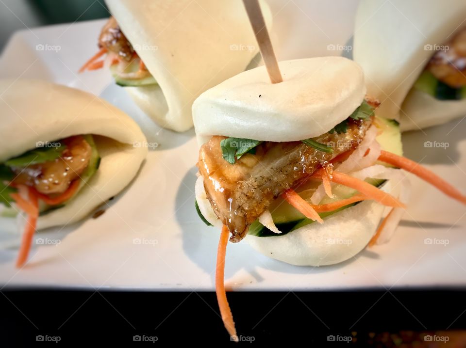 Salmon bao