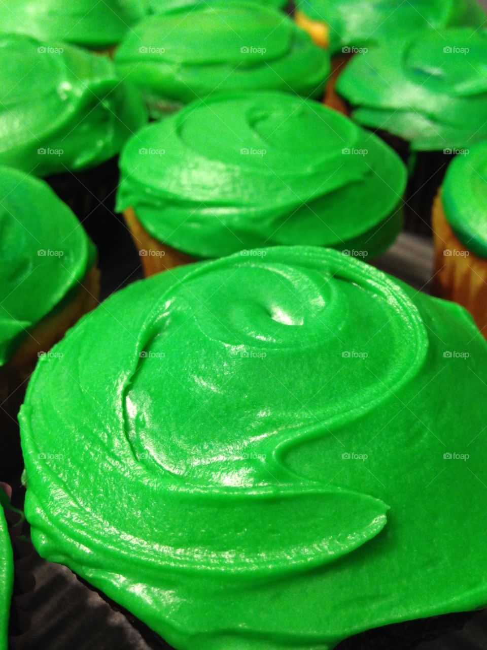 Green cupcakes