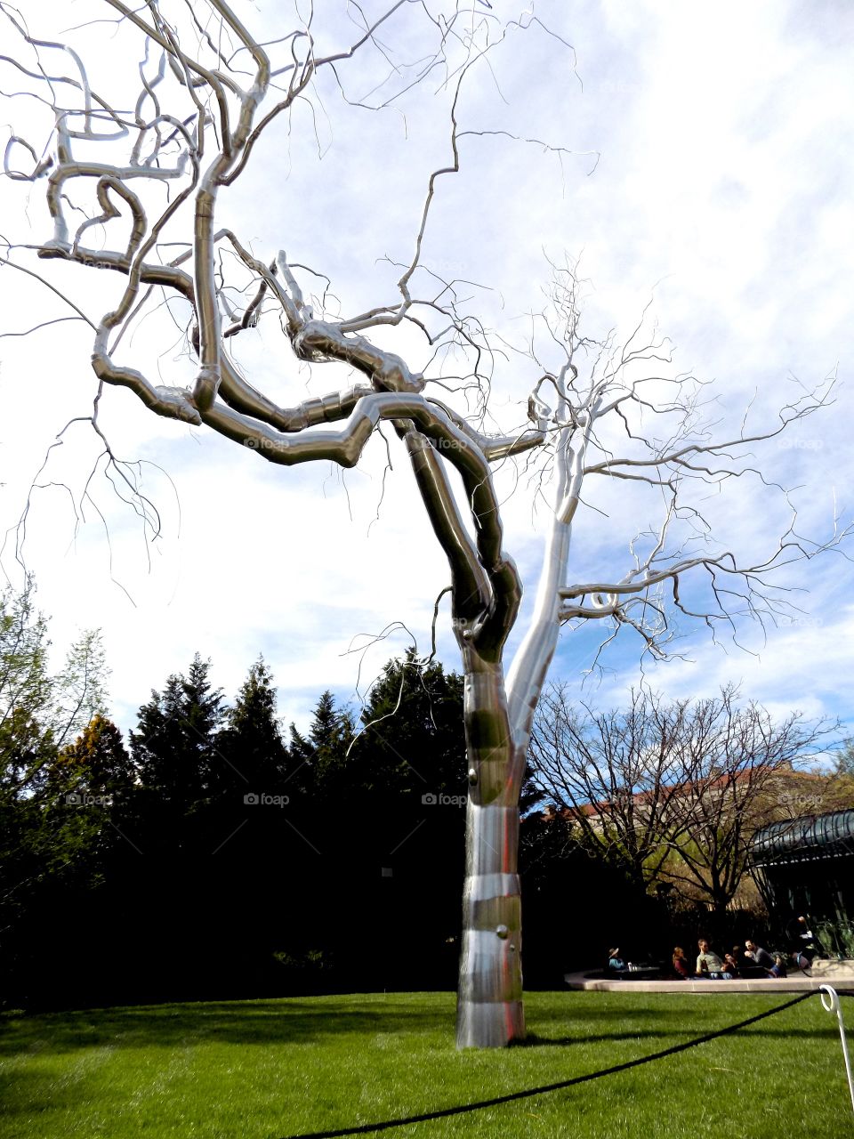 Silver Tree Sculpture