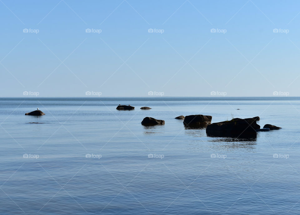 Rocks along the shore of Lake Superior