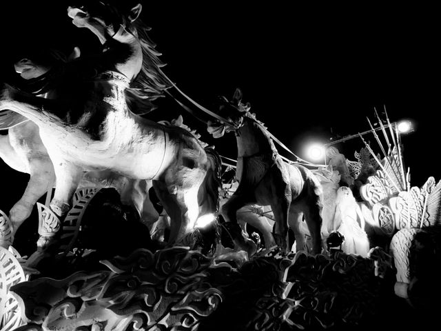 Carnival horse statue