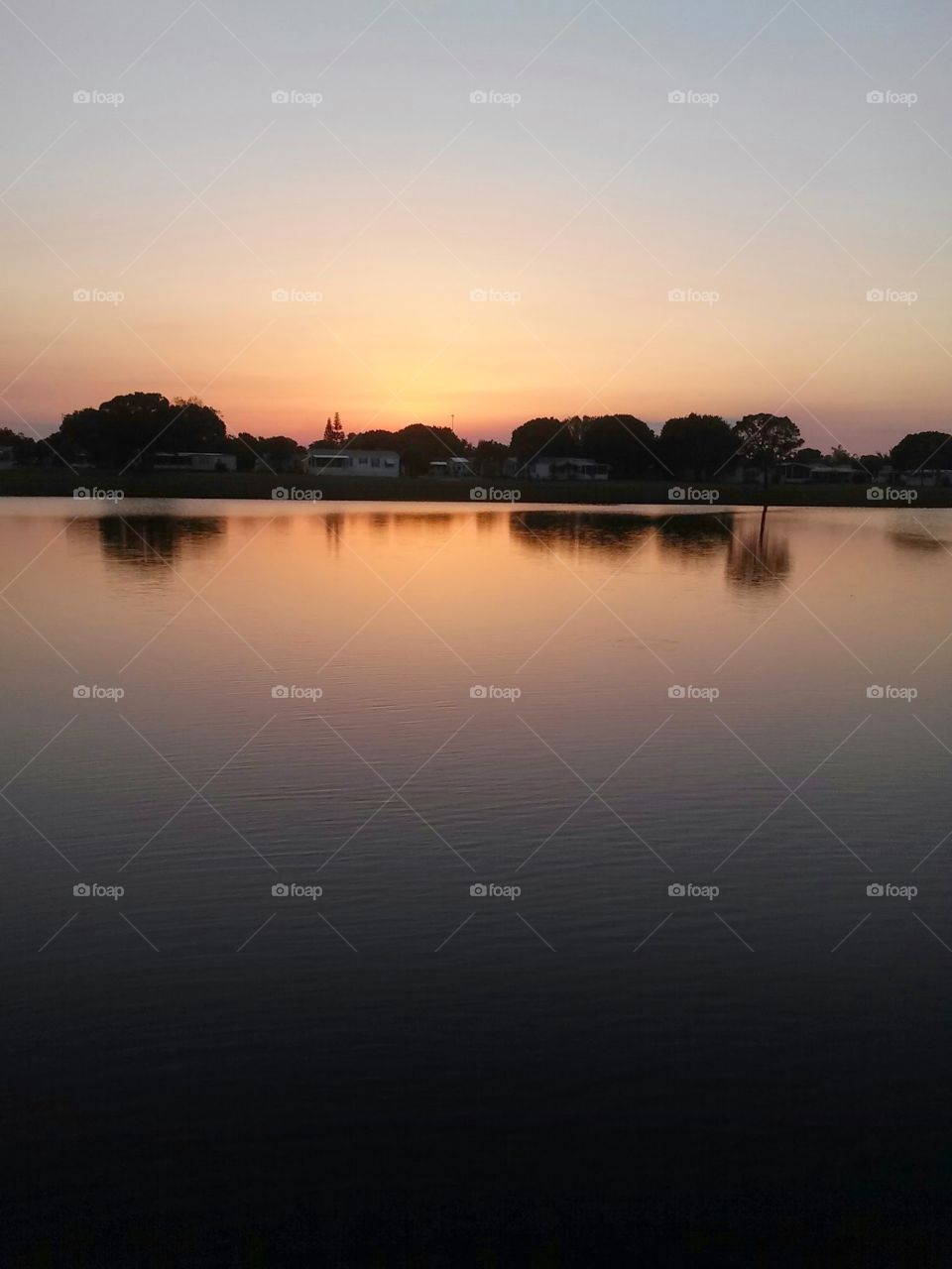 sunset lake . sunset 
