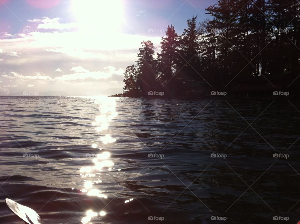 Sun Rays. Sunny rays on the water