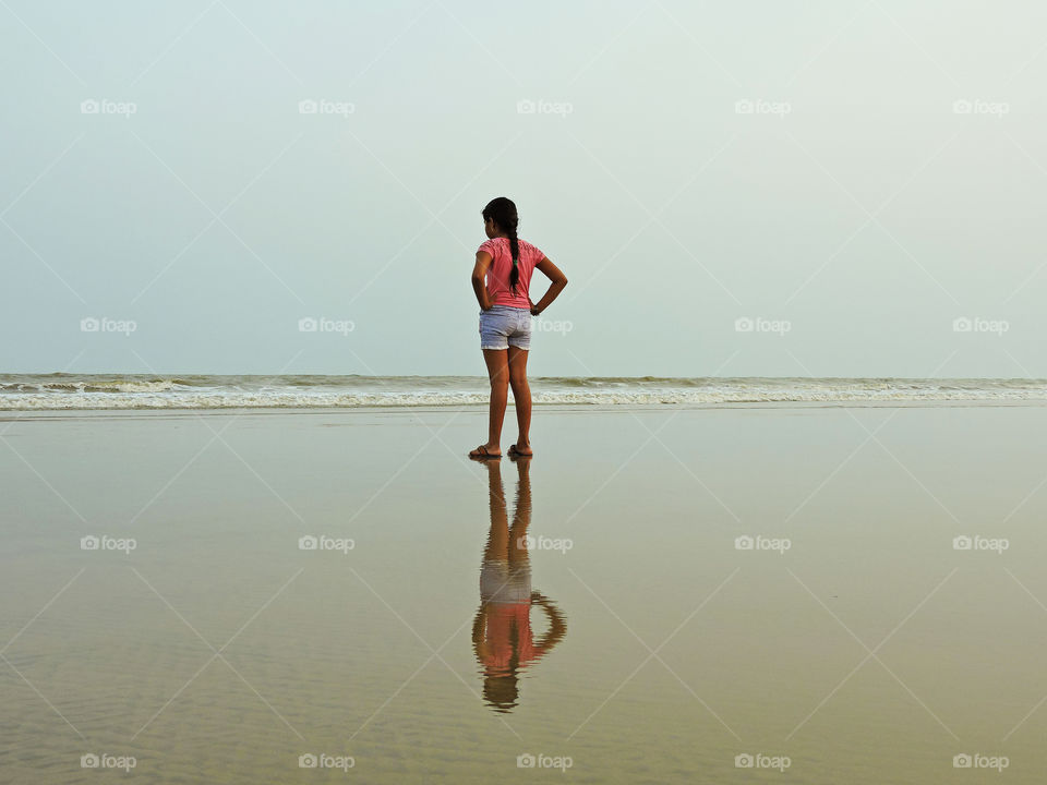 girl in a beach