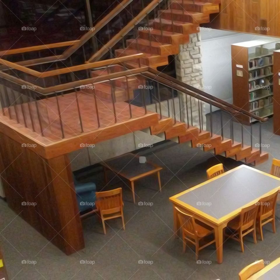 library stairs