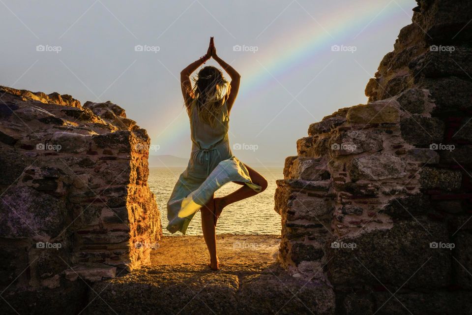 Lady on meditation