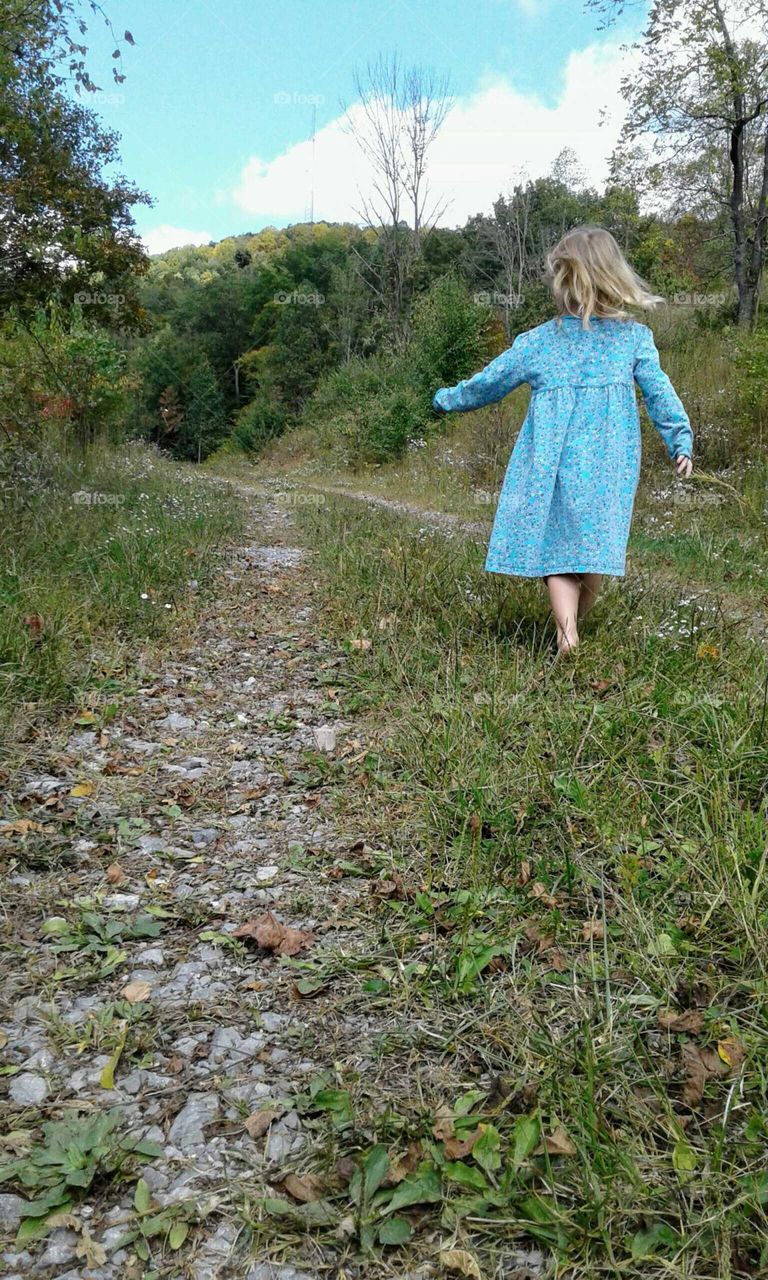 Barefoot in the grass