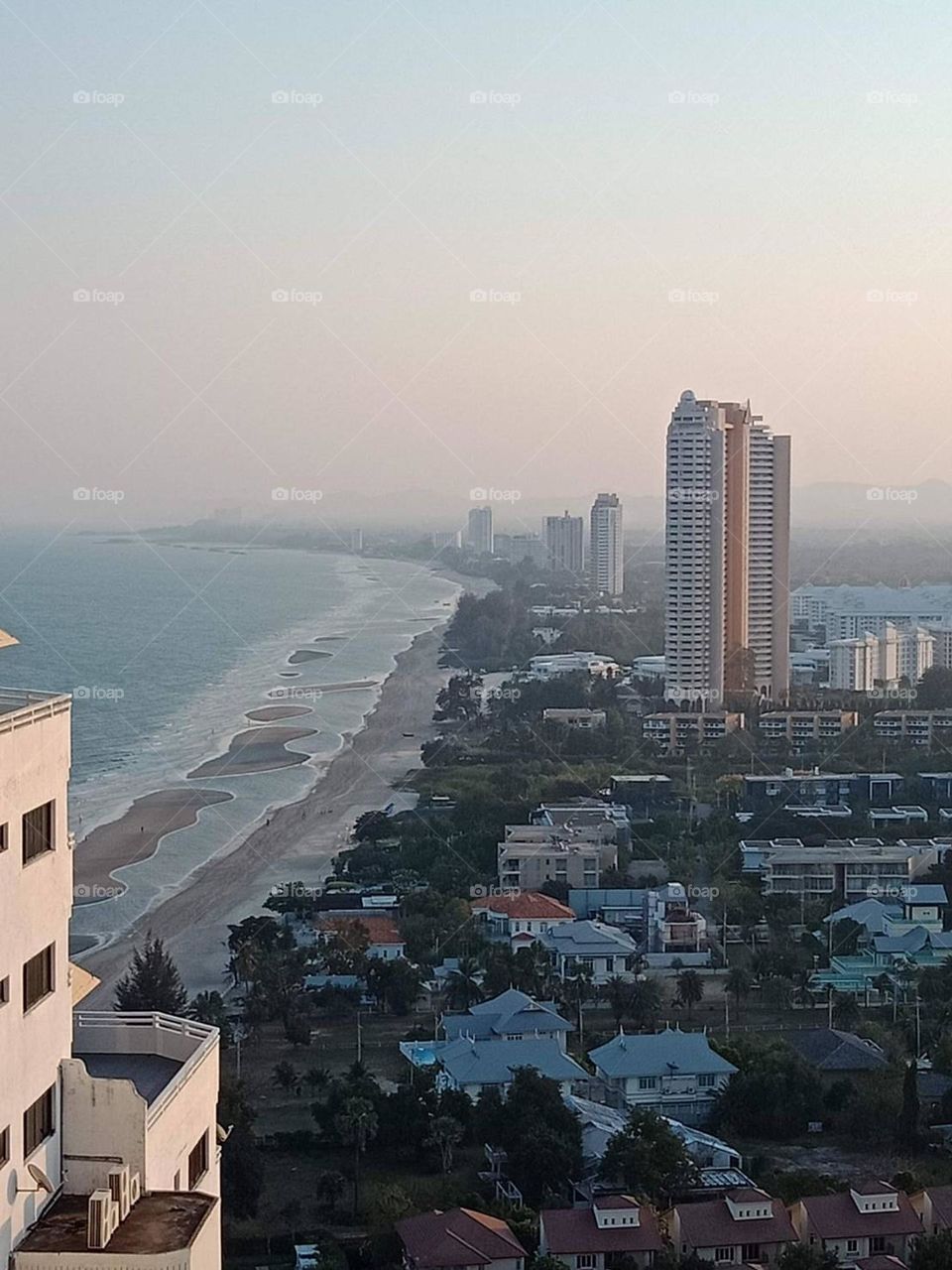 Evening rooftop view