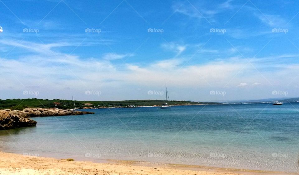 beach in The mediterranean sea from North Sardinia