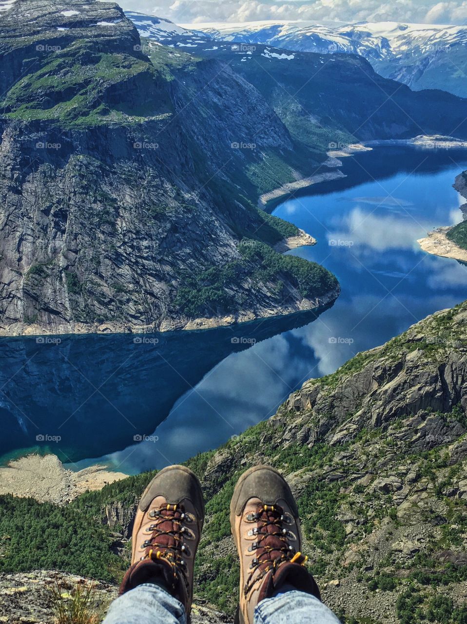 Norwegian fiords from above 