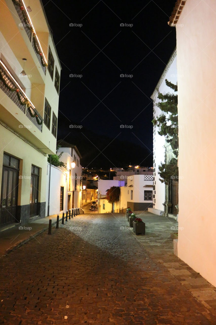 Calle antigua en el municipio norteño de Garachico en la isla de Tenerife (Islas Canarias)