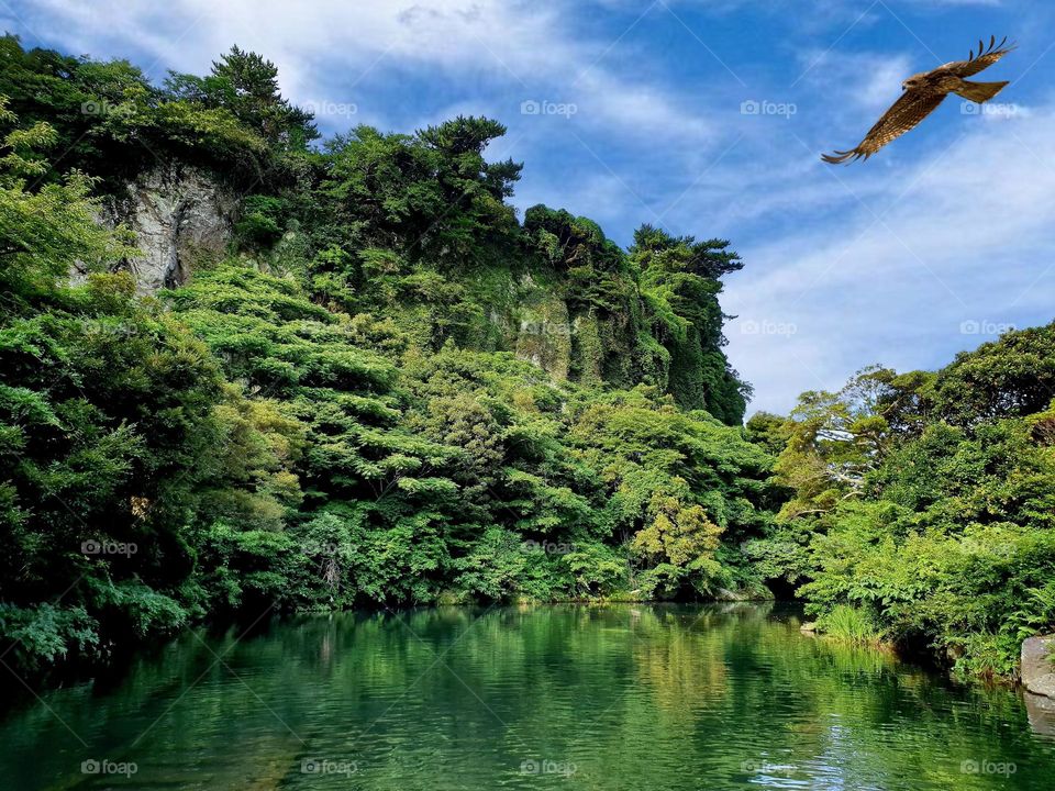 Beautiful mountain and lake natural landscape