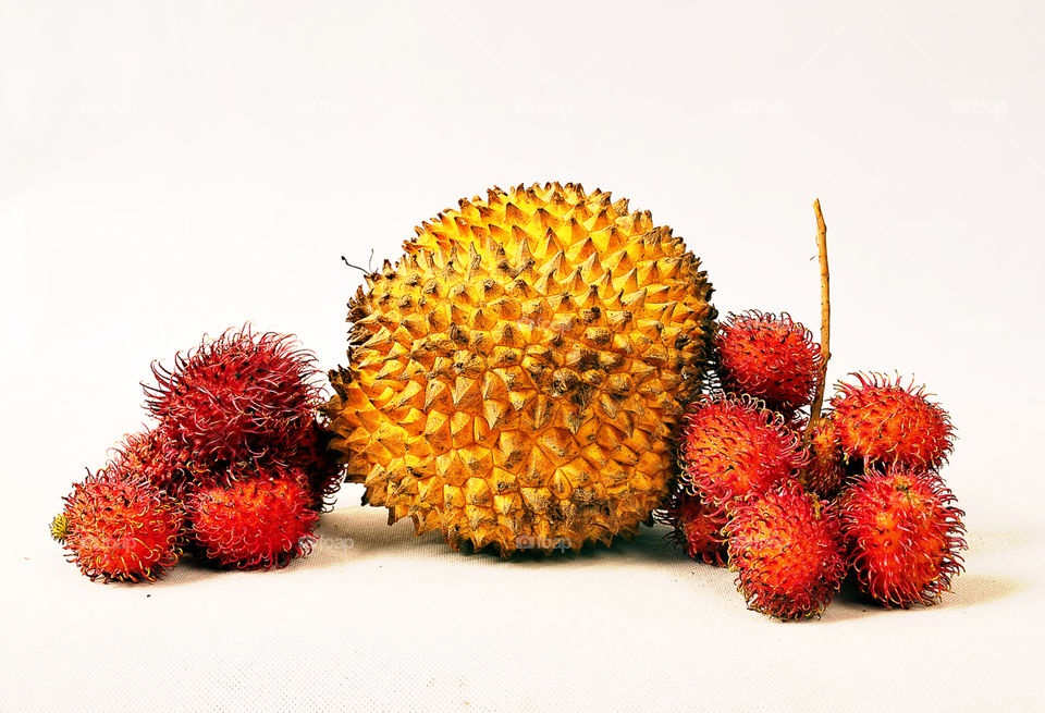 durian and rambutans