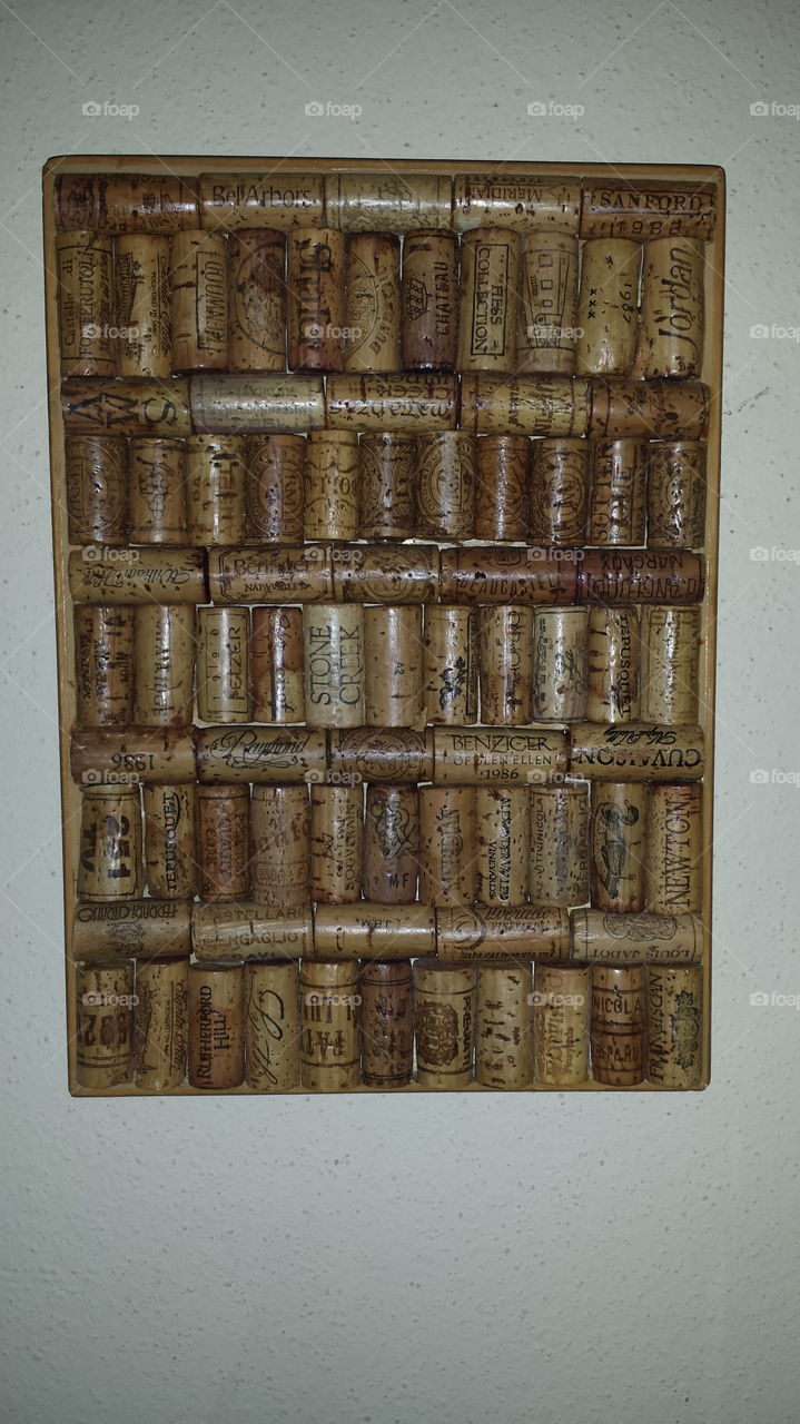 corks. framed corks