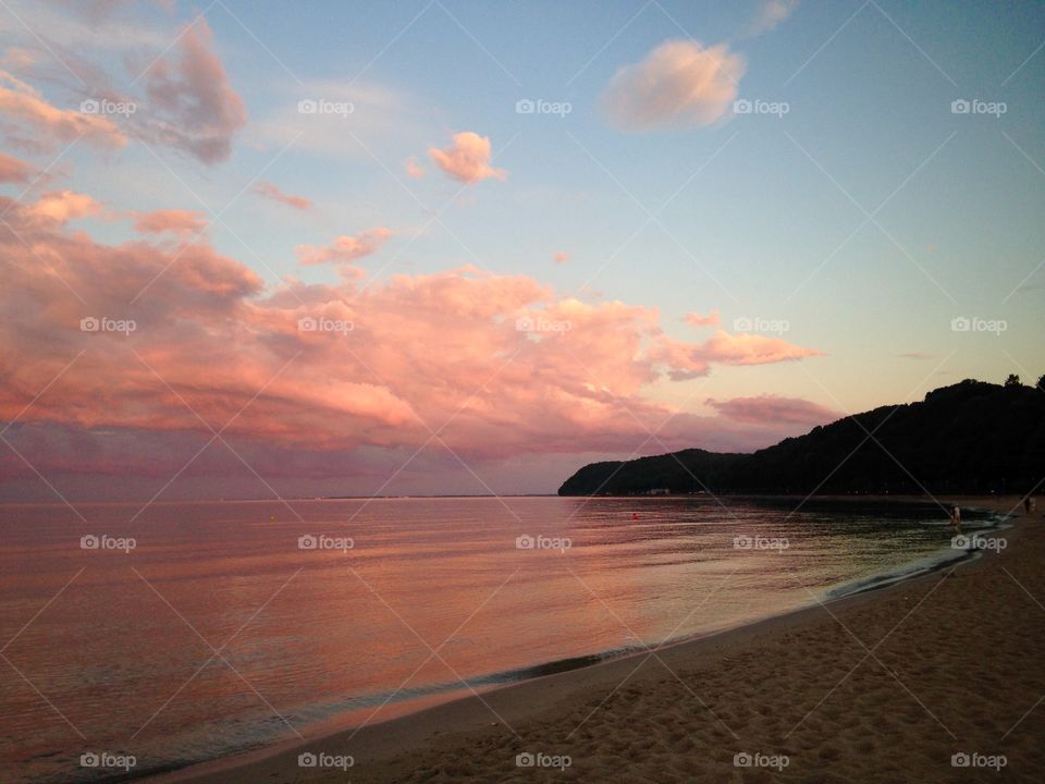 Beach, Sunset, Water, Sea, Ocean