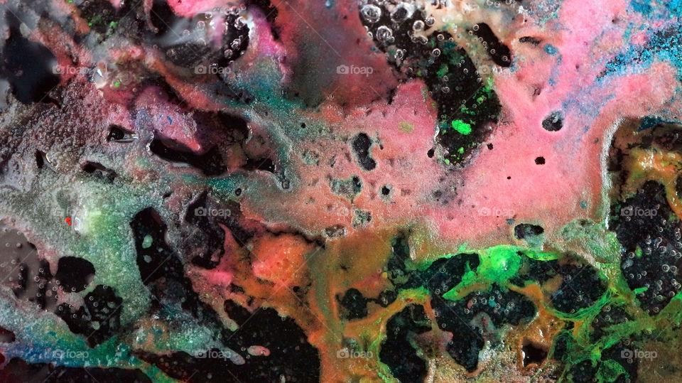 My art - acrylic painting, colors in resin