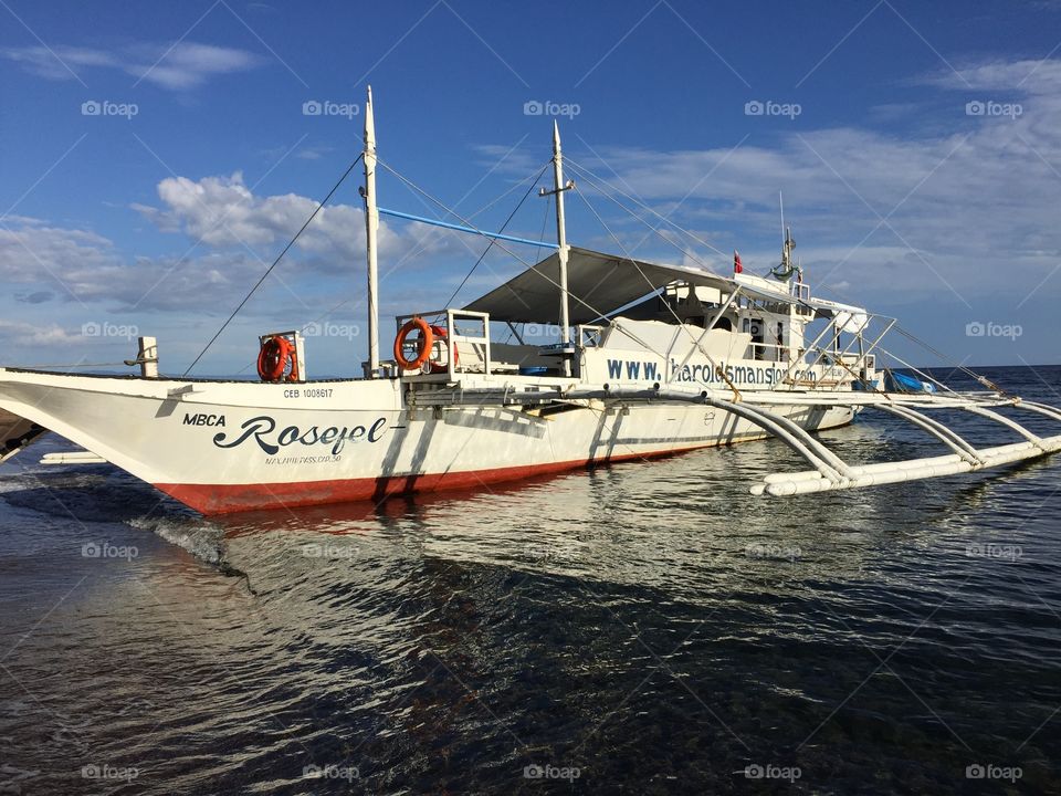 Diving boat in the Philippines 