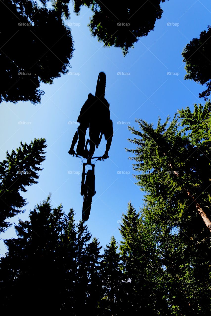 Silhouette of a brave man